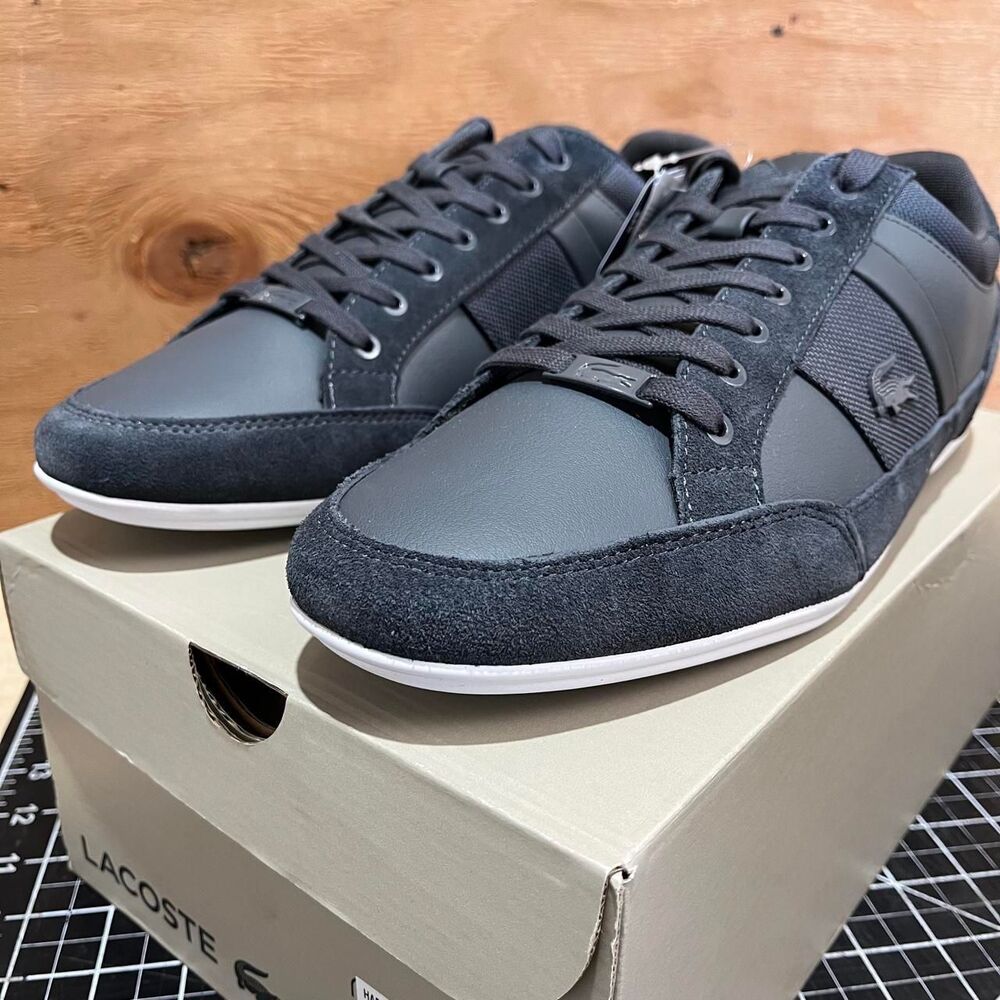 Lacoste Men's Grey and Black Trainers